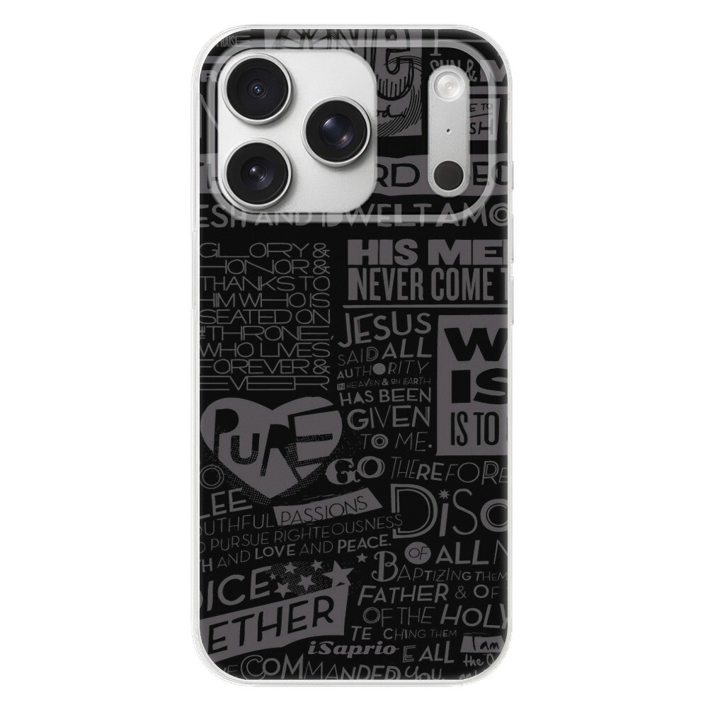 Odolné silikónové puzdro iSaprio - Text 01 - iPhone 17 Pro