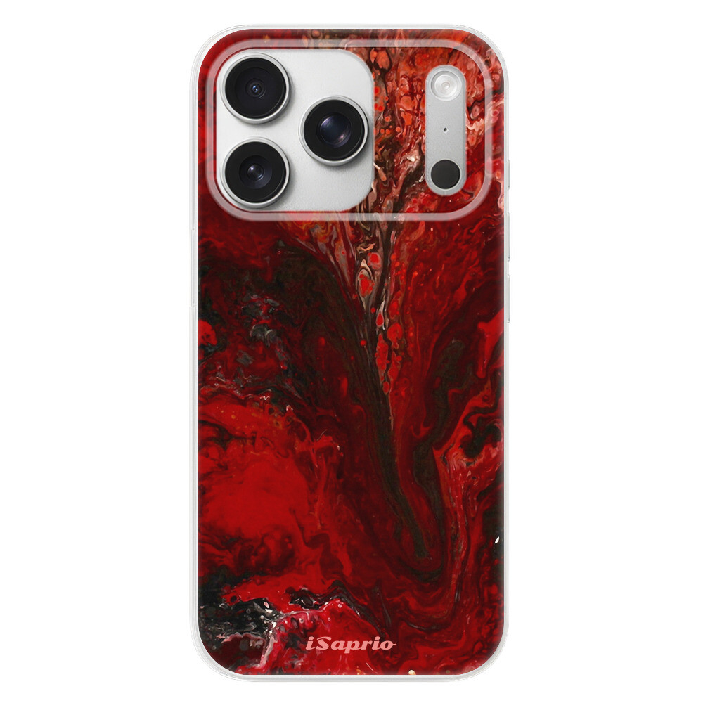 Odolné silikónové puzdro iSaprio - RedMarble 17 - iPhone 17 Pro