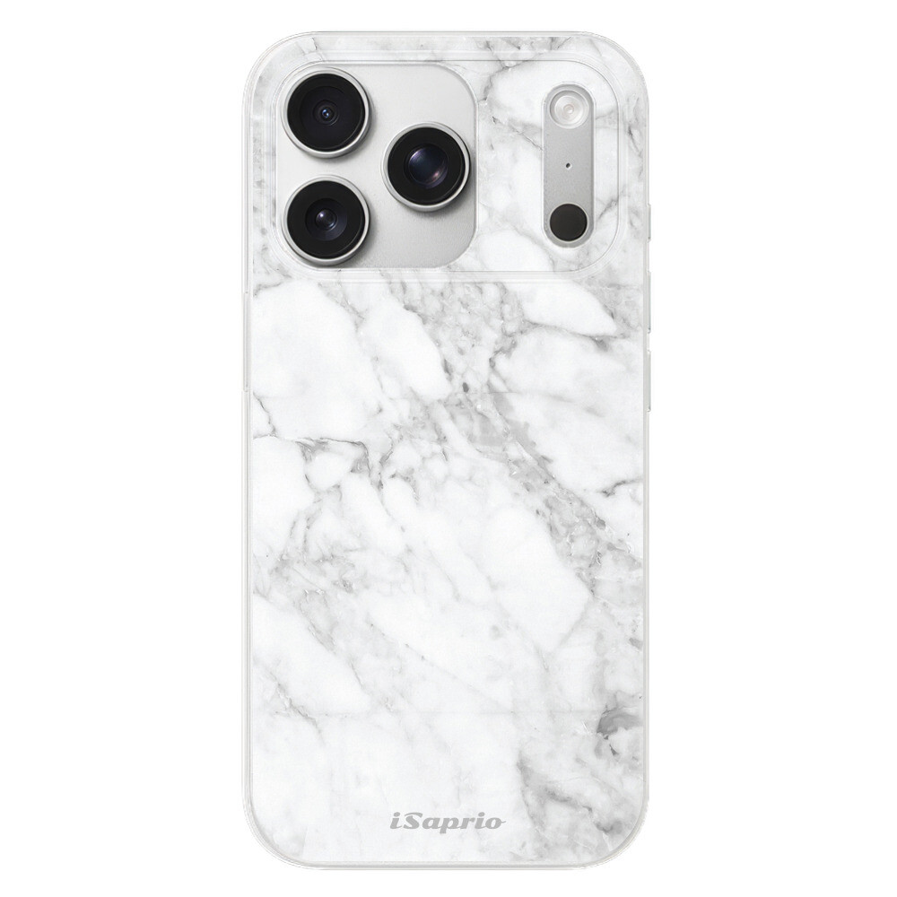 Odolné silikónové puzdro iSaprio - SilverMarble 14 - iPhone 17 Pro