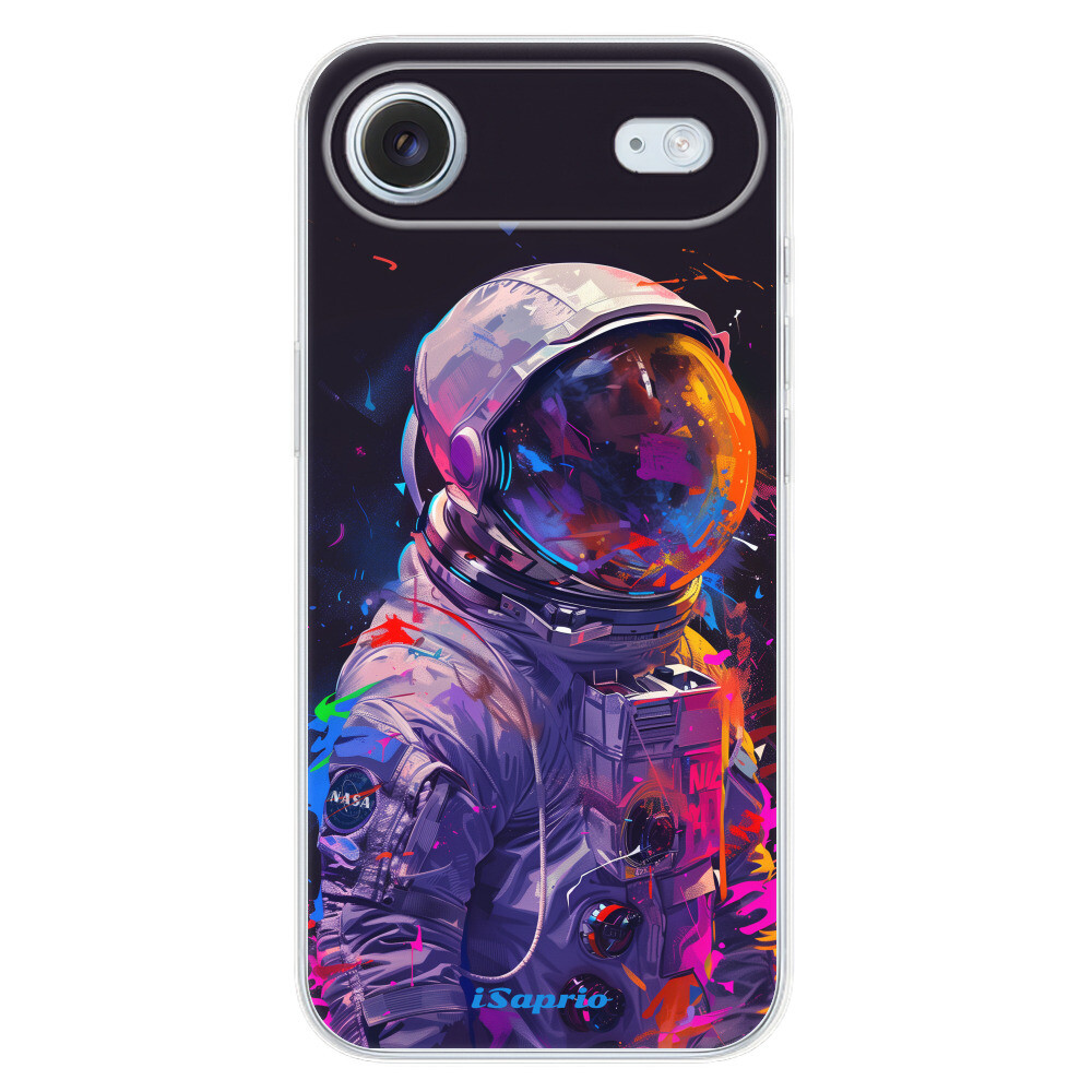 Odolné silikónové puzdro iSaprio - Neon Astronaut - iPhone 17 Air