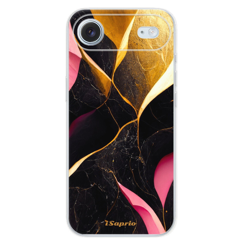 Odolné silikónové puzdro iSaprio - Gold Pink Marble - iPhone 17 Air