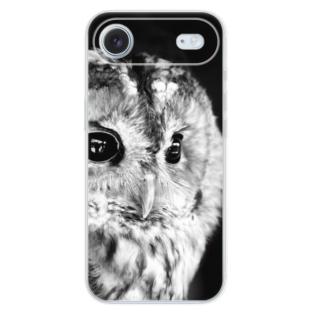 Odolné silikónové puzdro iSaprio - BW Owl - iPhone 17 Air