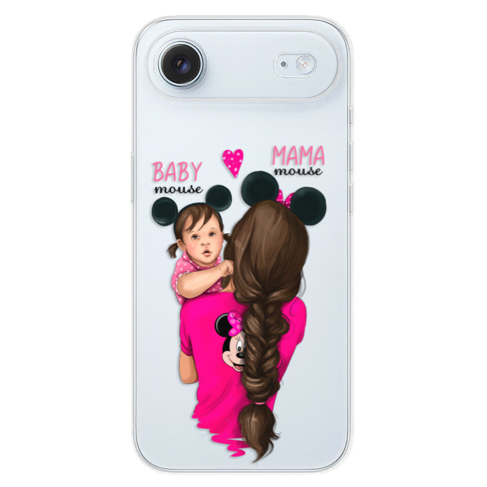 Odolné silikónové puzdro iSaprio - Mama Mouse Brunette and Girl - iPhone 17 Air