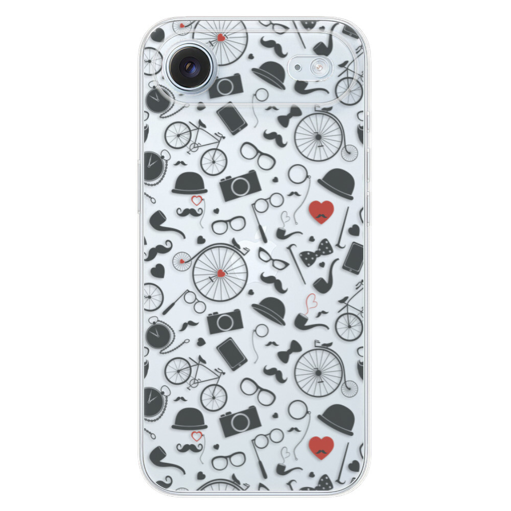 Odolné silikónové puzdro iSaprio - Vintage Pattern 01 - black - iPhone 17 Air