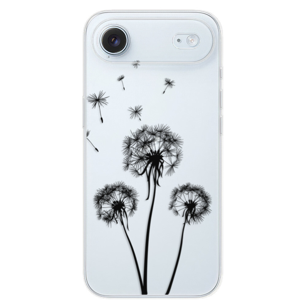 Odolné silikónové puzdro iSaprio - Three Dandelions - black - iPhone 17 Air