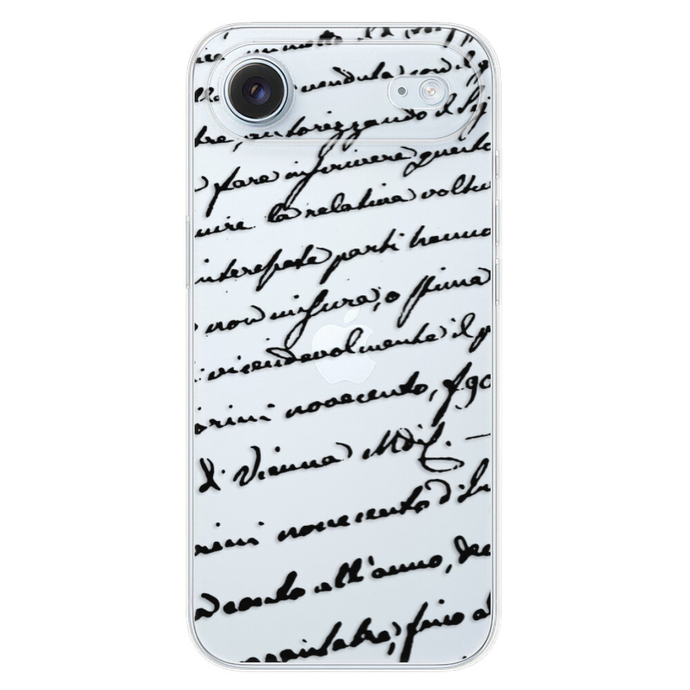 Odolné silikónové puzdro iSaprio - Handwriting 01 - black - iPhone 17 Air