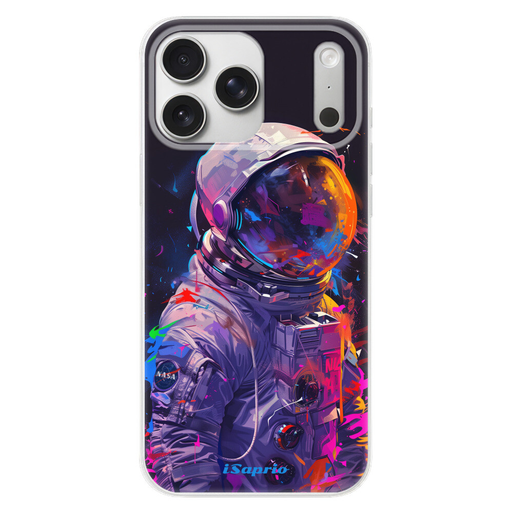 Odolné silikónové puzdro iSaprio - Neon Astronaut - iPhone 17 Pro Max
