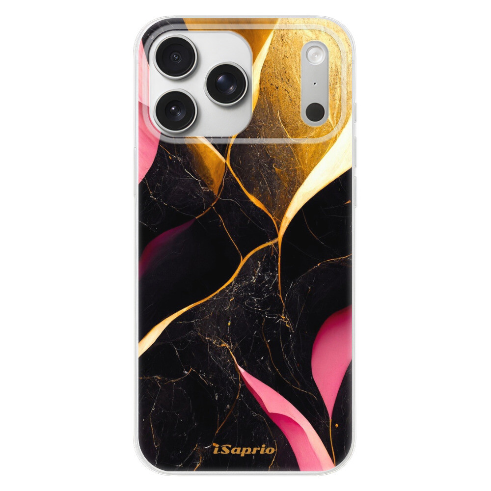 Odolné silikónové puzdro iSaprio - Gold Pink Marble - iPhone 17 Pro Max