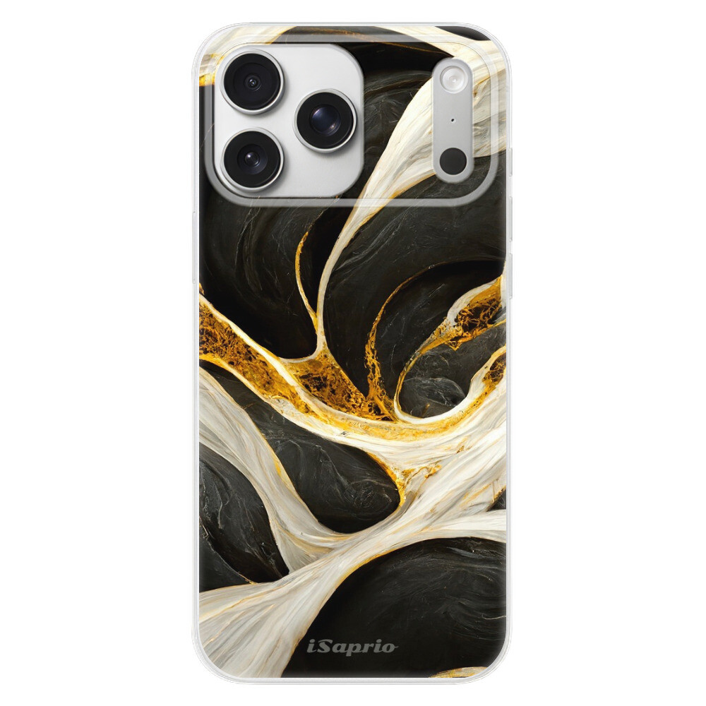 Odolné silikónové puzdro iSaprio - Black and Gold - iPhone 17 Pro Max