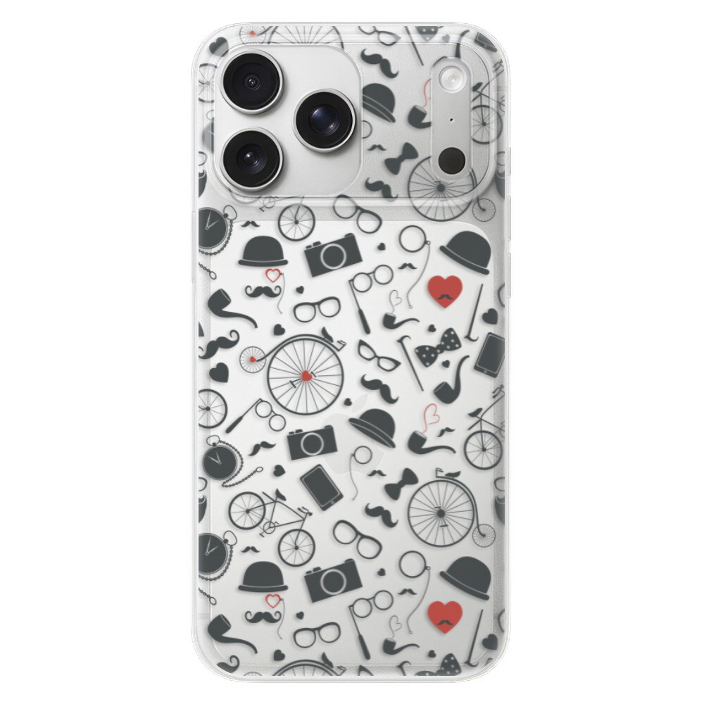 Odolné silikónové puzdro iSaprio - Vintage Pattern 01 - black - iPhone 17 Pro Max