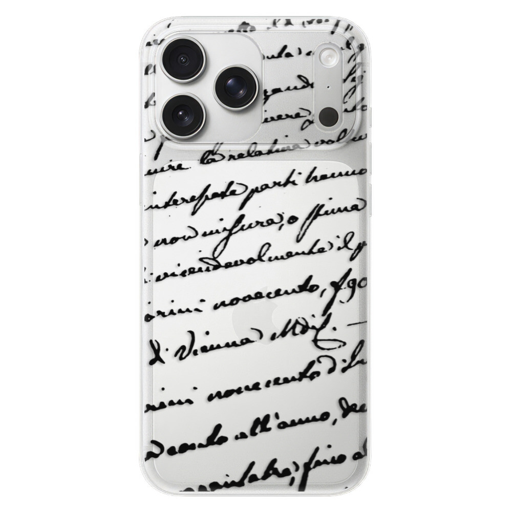 Odolné silikónové puzdro iSaprio - Handwriting 01 - black - iPhone 17 Pro Max