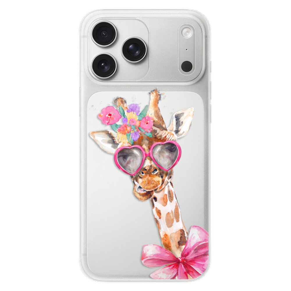 Odolné silikónové puzdro iSaprio - Lady Giraffe - iPhone 17 Pro Max