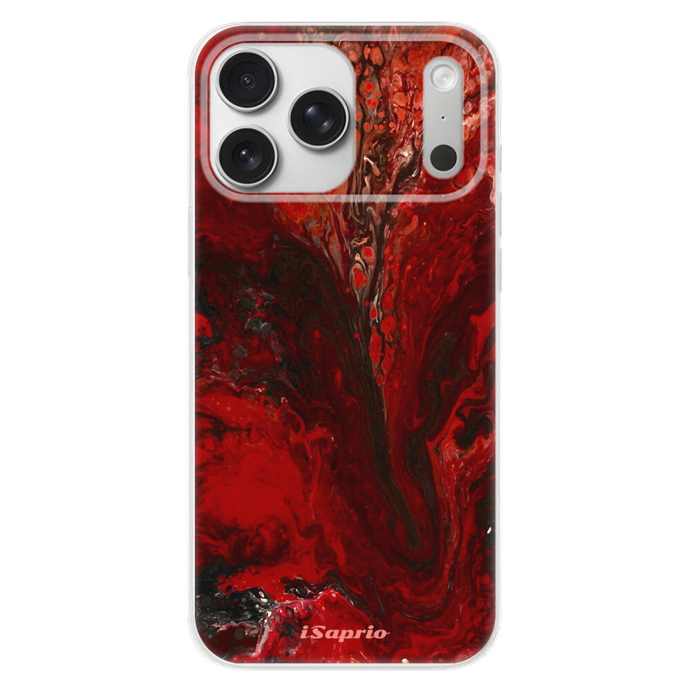 Odolné silikónové puzdro iSaprio - RedMarble 17 - iPhone 17 Pro Max