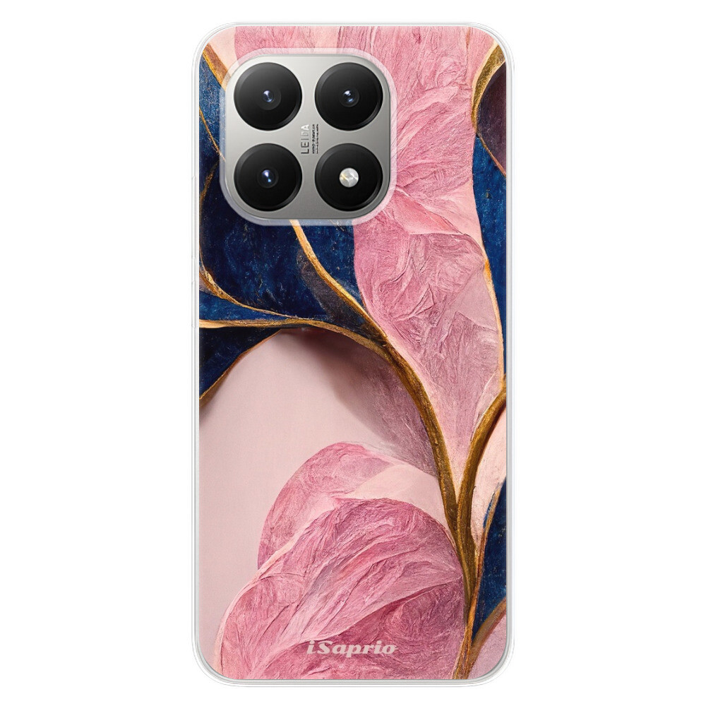 Odolné silikónové puzdro iSaprio - Pink Blue Leaves - Xiaomi 15T