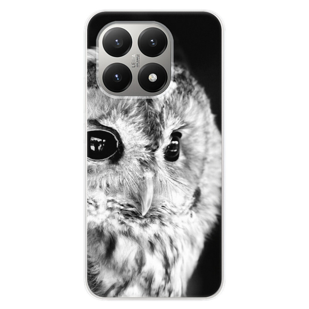 Odolné silikónové puzdro iSaprio - BW Owl - Xiaomi 15T