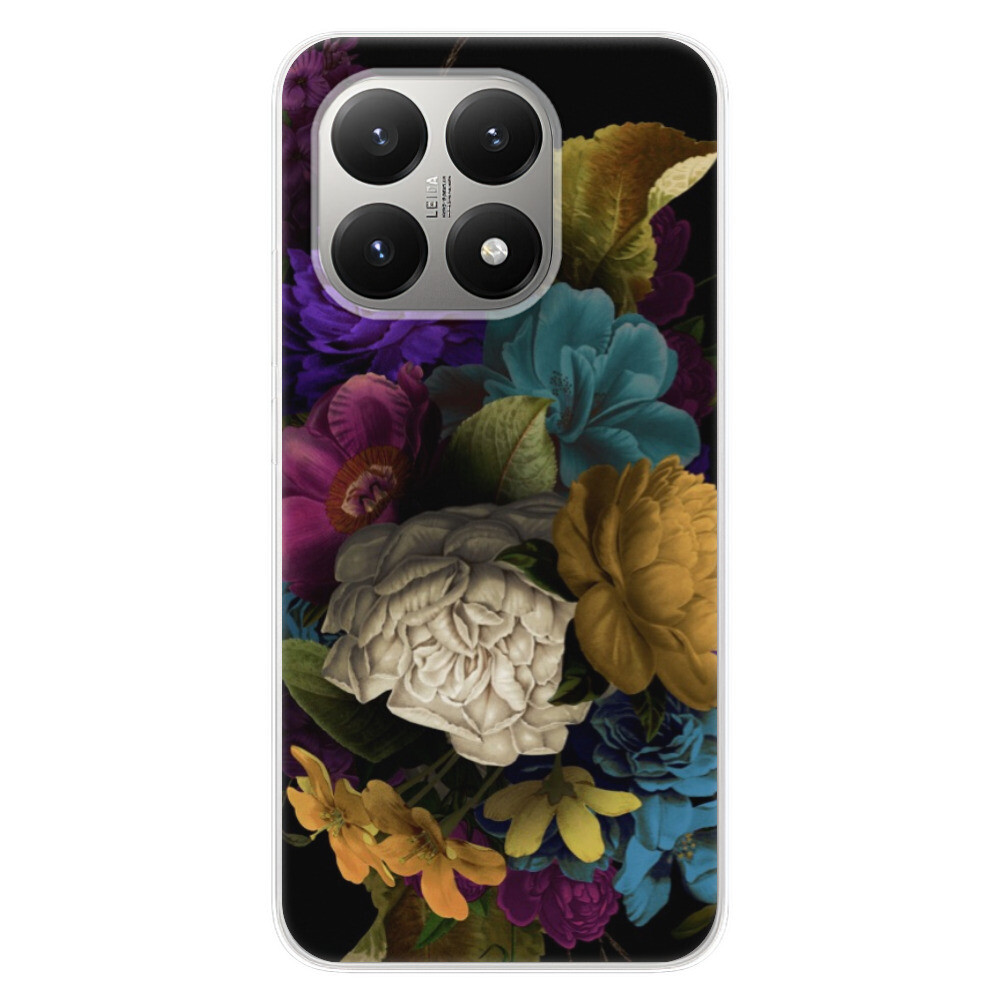 Odolné silikónové puzdro iSaprio - Dark Flowers - Xiaomi 15T