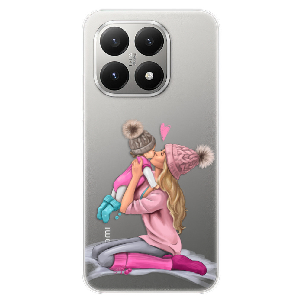 Odolné silikónové puzdro iSaprio - Kissing Mom - Blond and Girl - Xiaomi 15T