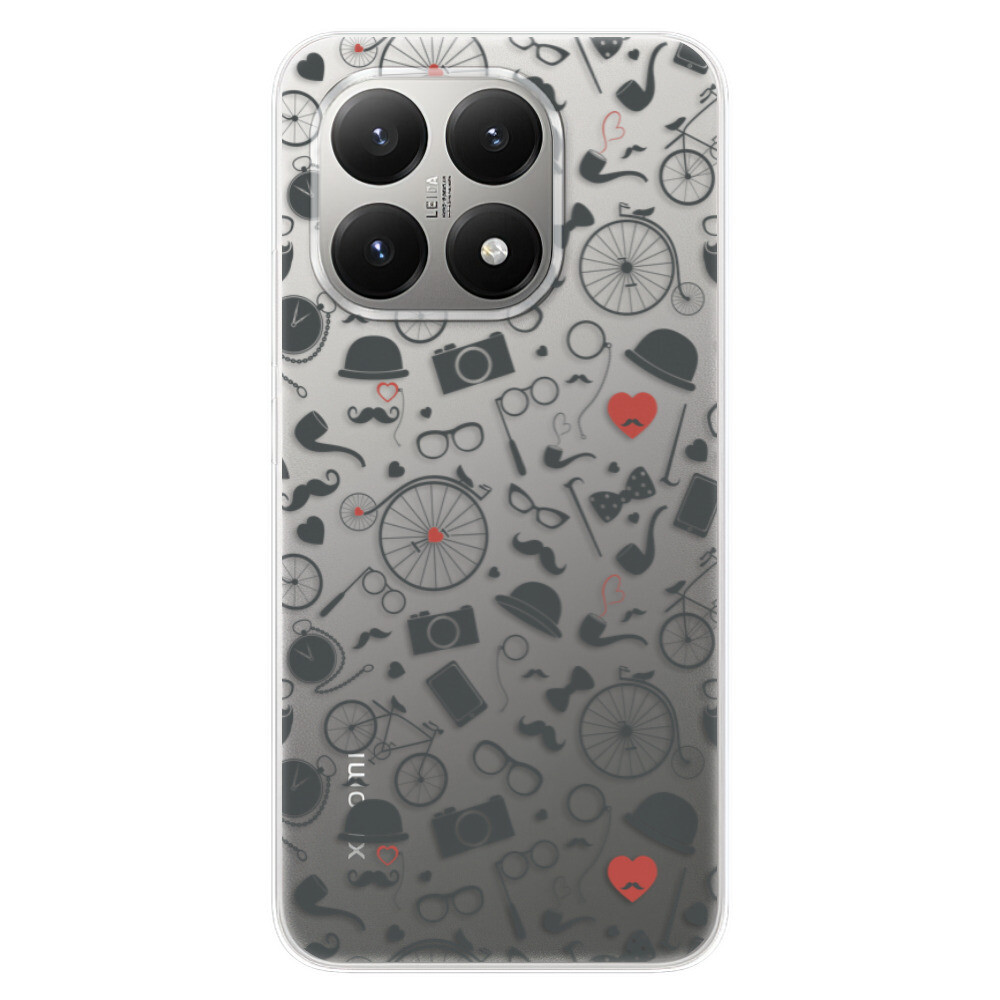 Odolné silikónové puzdro iSaprio - Vintage Pattern 01 - black - Xiaomi 15T