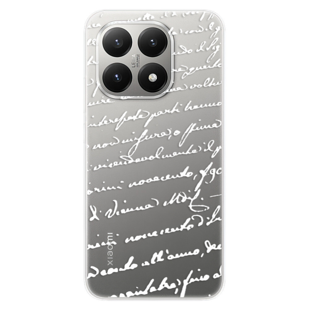 Odolné silikónové puzdro iSaprio - Handwriting 01 - white - Xiaomi 15T