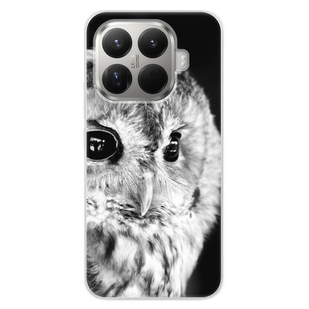 Odolné silikónové puzdro iSaprio - BW Owl - Xiaomi 15T Pro