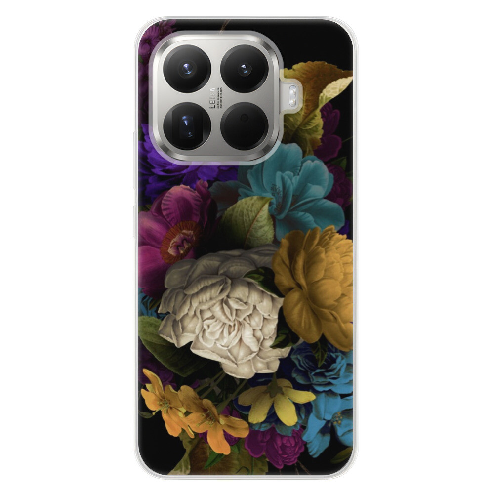 Odolné silikónové puzdro iSaprio - Dark Flowers - Xiaomi 15T Pro