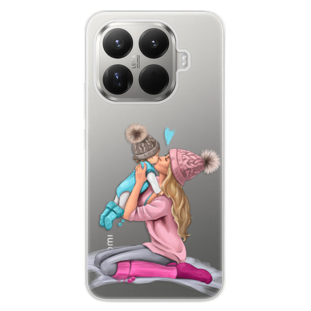 Odolné silikónové puzdro iSaprio - Kissing Mom - Blond and Boy - Xiaomi 15T Pro