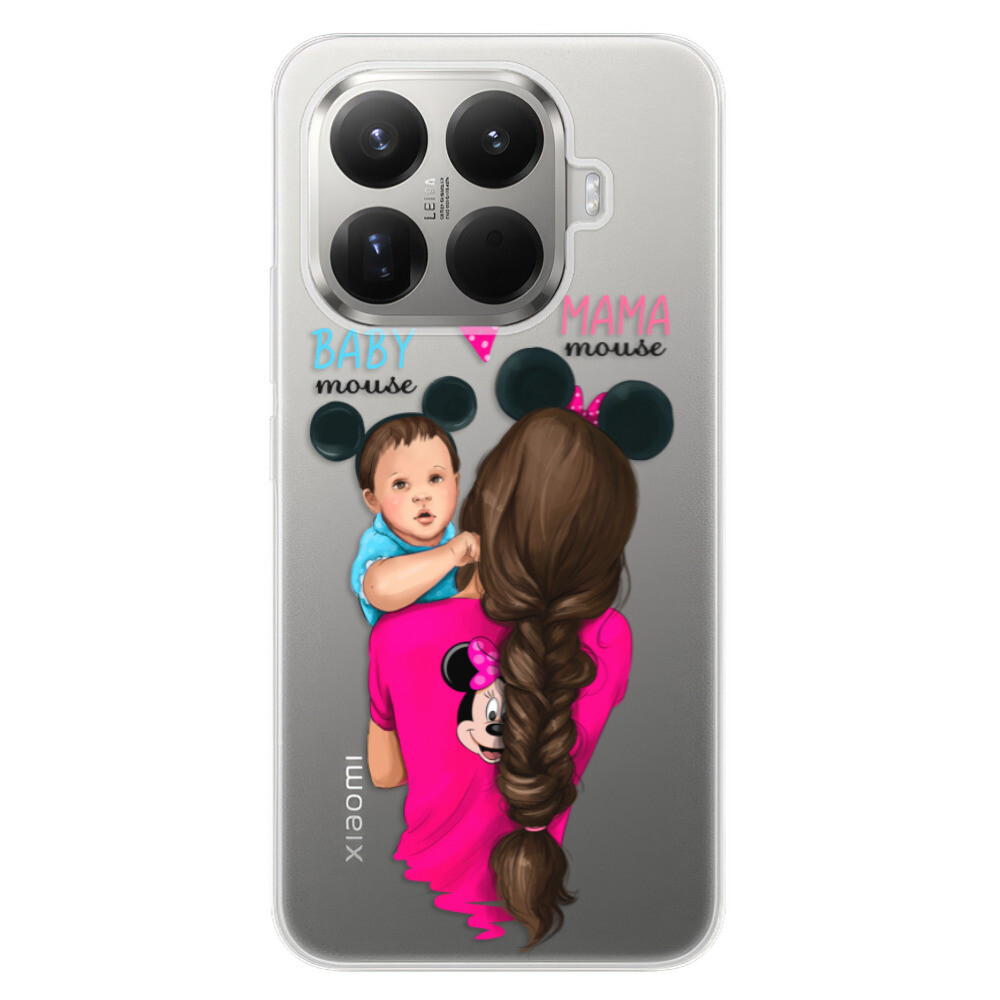 Odolné silikónové puzdro iSaprio - Mama Mouse Brunette and Boy - Xiaomi 15T Pro