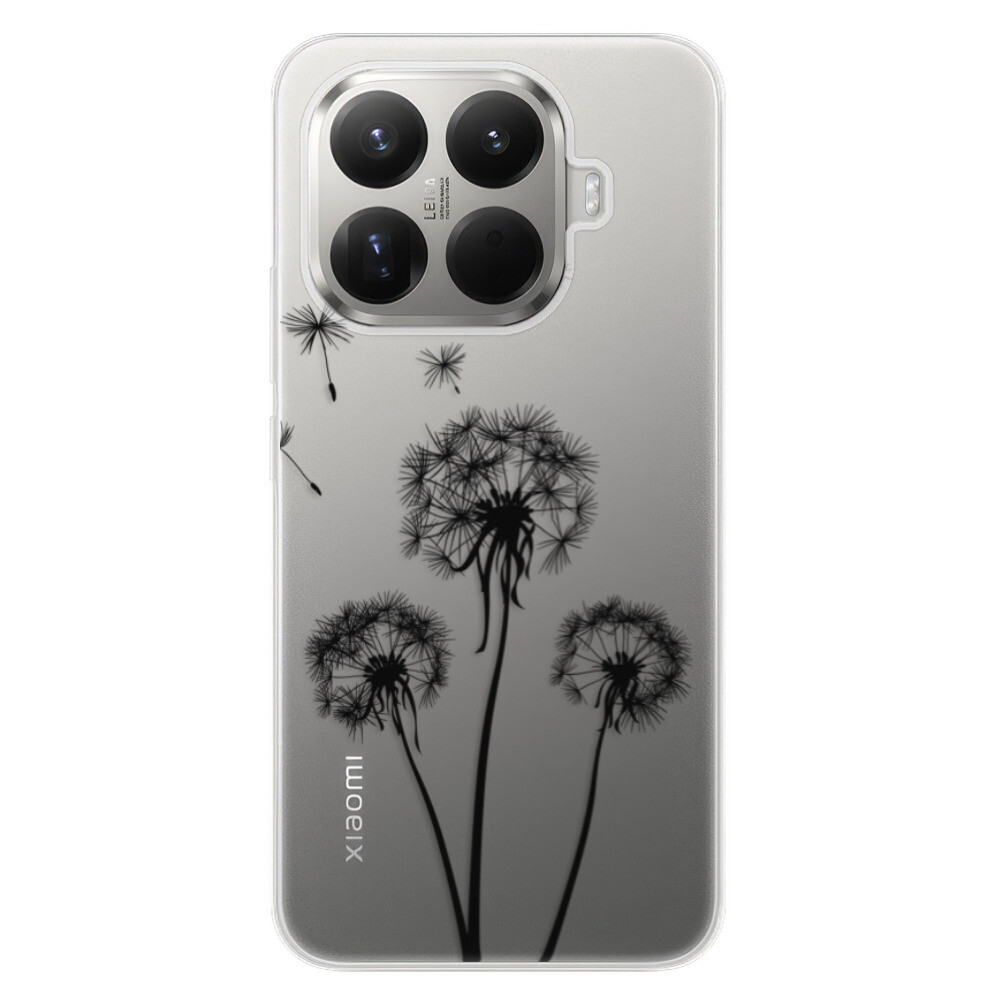 Odolné silikónové puzdro iSaprio - Three Dandelions - black - Xiaomi 15T Pro