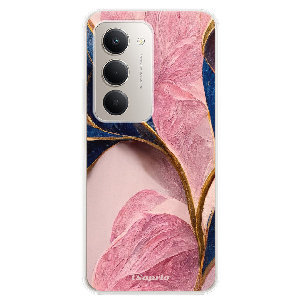 Odolné silikónové puzdro iSaprio - Pink Blue Leaves - Xiaomi Redmi 15