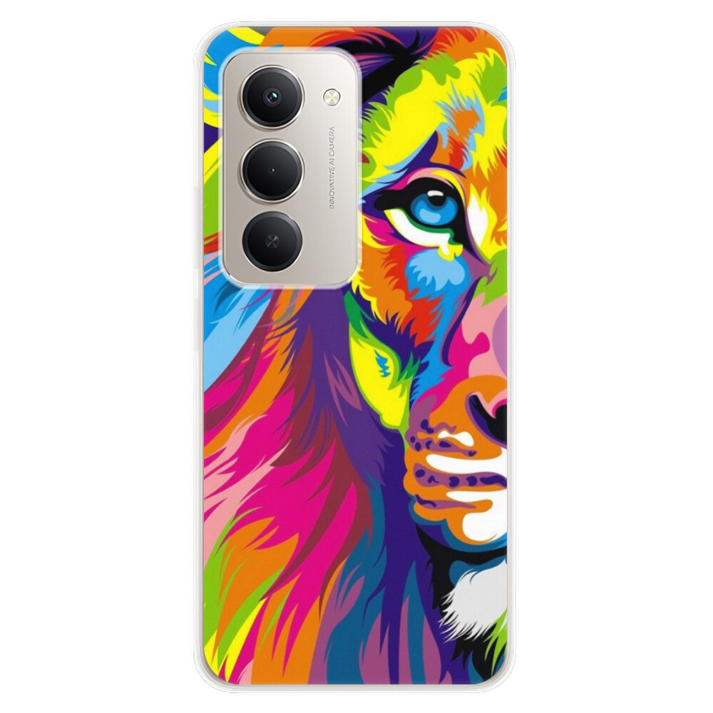 Odolné silikónové puzdro iSaprio - Rainbow Lion - Xiaomi Redmi 15