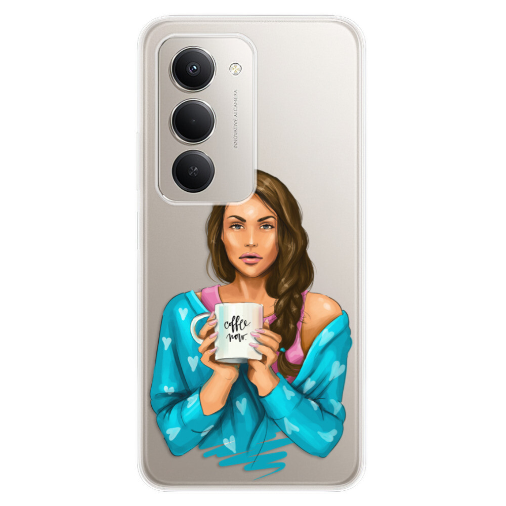 Odolné silikónové puzdro iSaprio - Coffe Now - Brunette - Xiaomi Redmi 15 5G