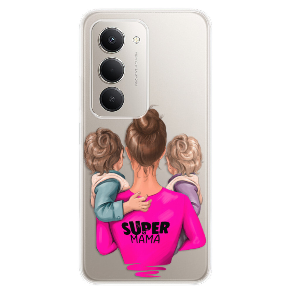 Odolné silikónové puzdro iSaprio - Super Mama - Two Boys - Xiaomi Redmi 15 5G