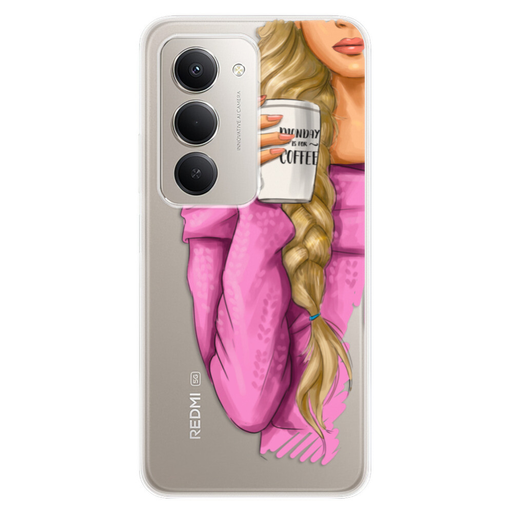 Odolné silikónové puzdro iSaprio - My Coffe and Blond Girl - Xiaomi Redmi 15 5G