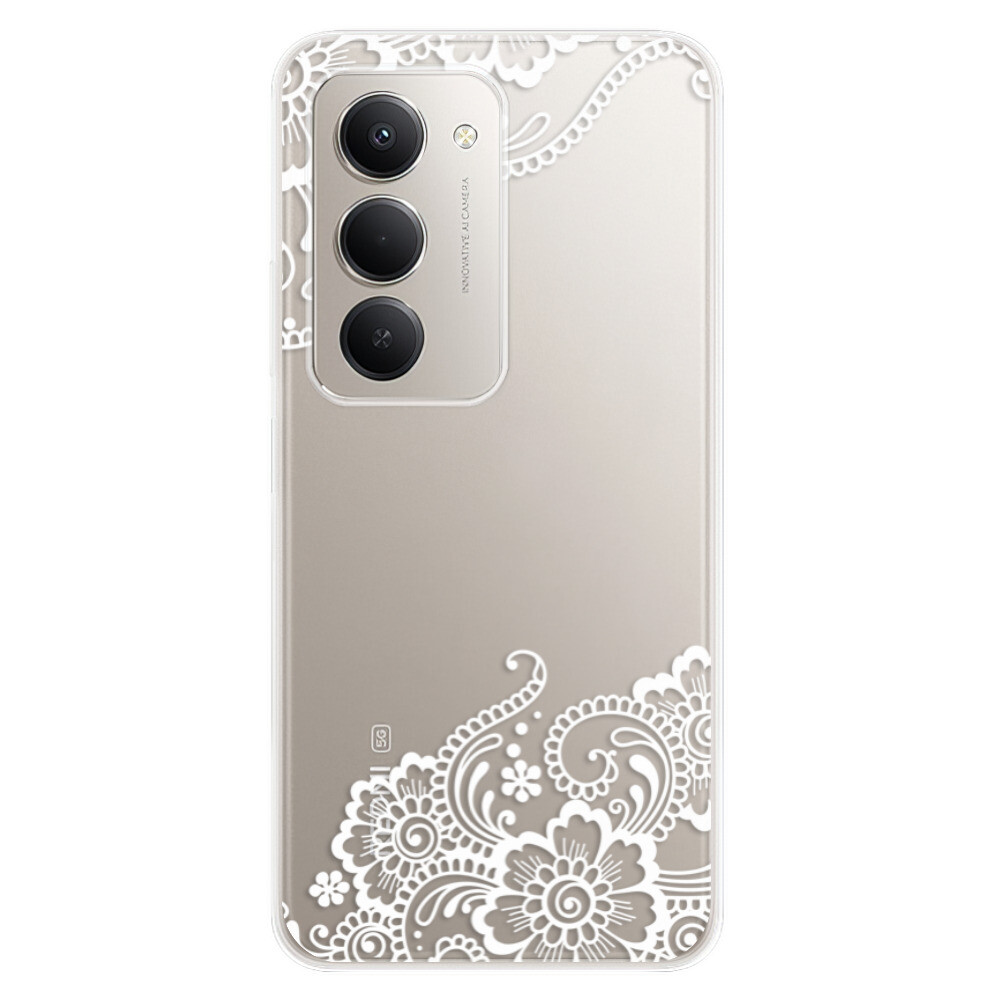 Odolné silikónové puzdro iSaprio - White Lace 02 - Xiaomi Redmi 15 5G