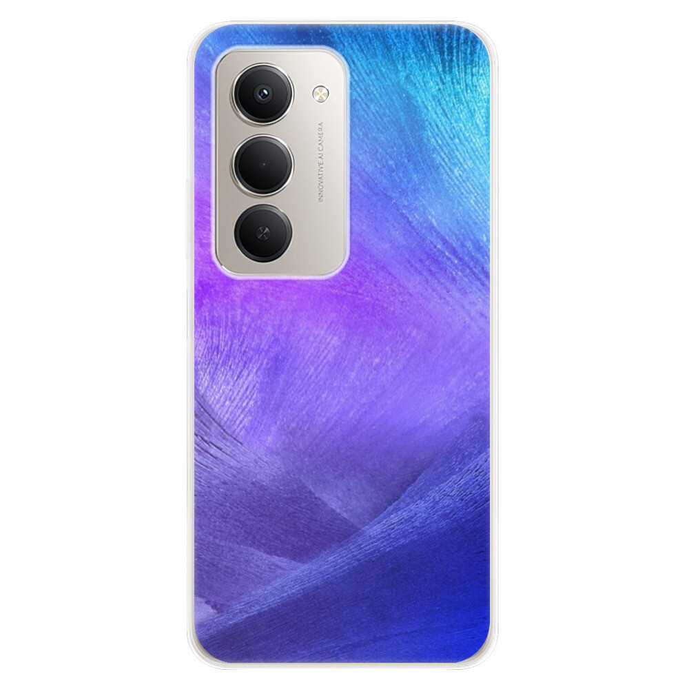Odolné silikónové puzdro iSaprio - Purple Feathers - Xiaomi Redmi 15 5G