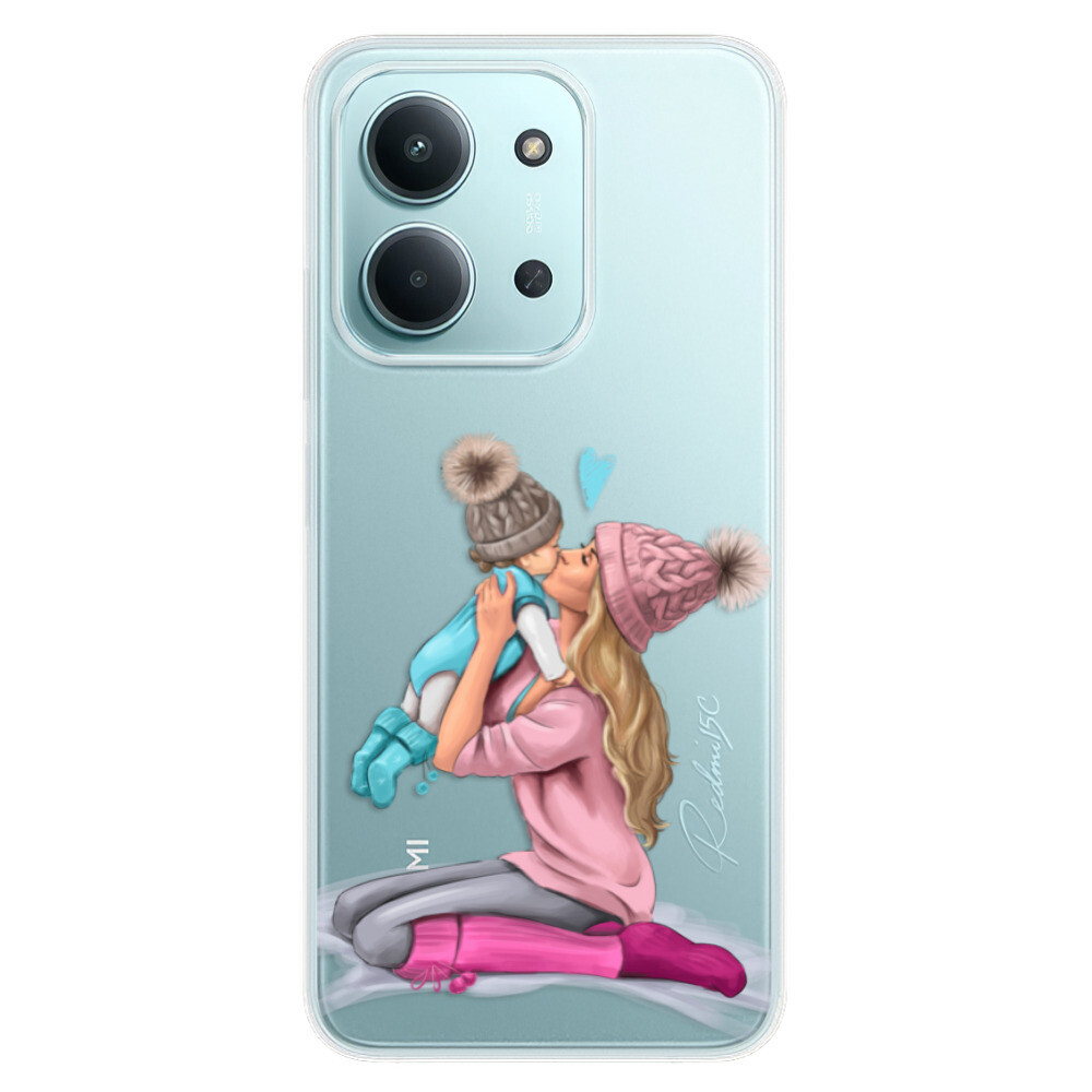 Odolné silikónové puzdro iSaprio - Kissing Mom - Blond and Boy - Xiaomi Redmi 15C