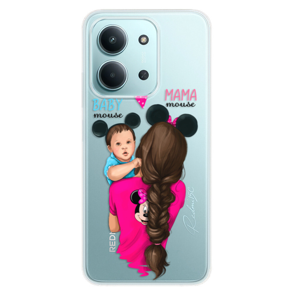 Odolné silikónové puzdro iSaprio - Mama Mouse Brunette and Boy - Xiaomi Redmi 15C