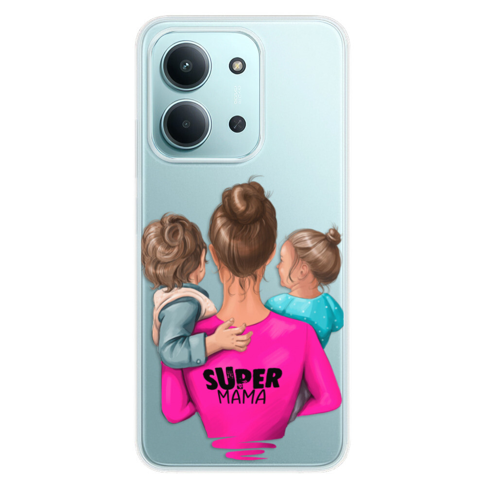 Odolné silikónové puzdro iSaprio - Super Mama - Boy and Girl - Xiaomi Redmi 15C