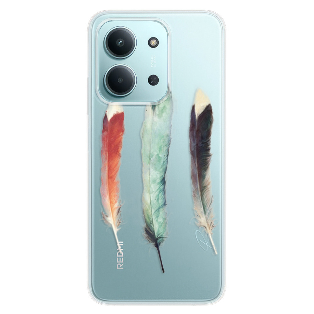 Odolné silikónové puzdro iSaprio - Three Feathers - Xiaomi Redmi 15C
