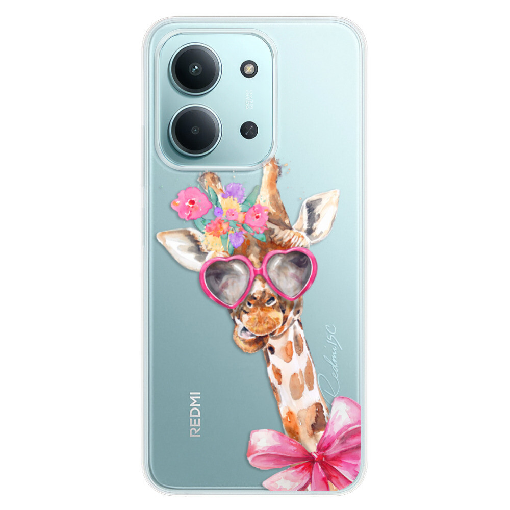 Odolné silikónové puzdro iSaprio - Lady Giraffe - Xiaomi Redmi 15C