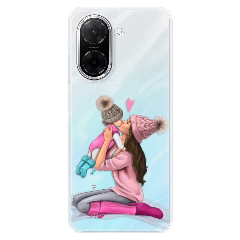 Odolné silikónové puzdro iSaprio - Kissing Mom - Brunette and Girl - Xiaomi Redmi A5