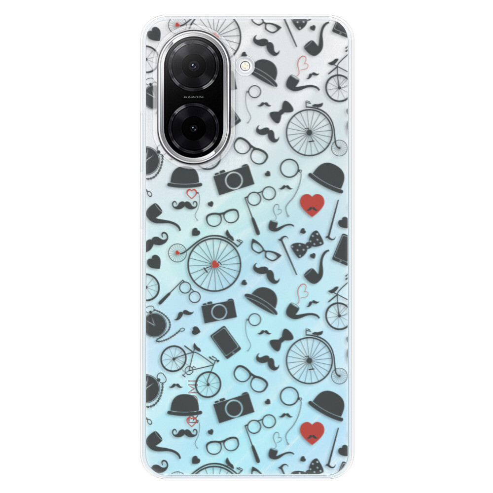 Odolné silikónové puzdro iSaprio - Vintage Pattern 01 - black - Xiaomi Redmi A5