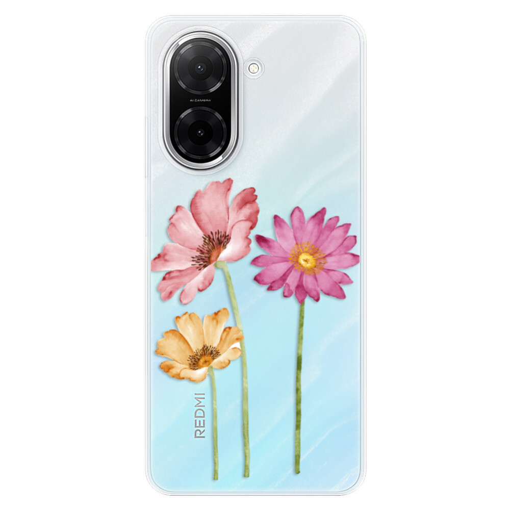 Odolné silikónové puzdro iSaprio - Three Flowers - Xiaomi Redmi A5