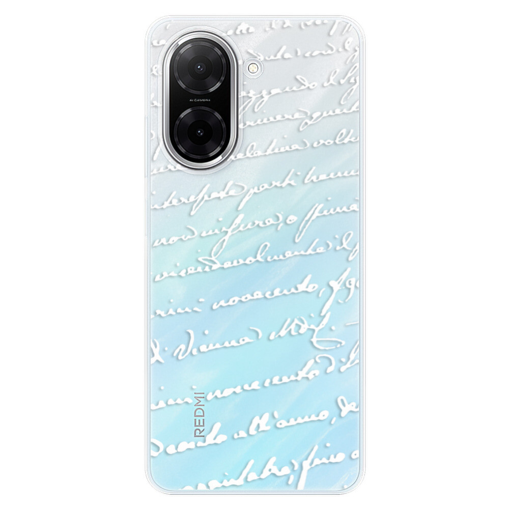 Odolné silikónové puzdro iSaprio - Handwriting 01 - white - Xiaomi Redmi A5