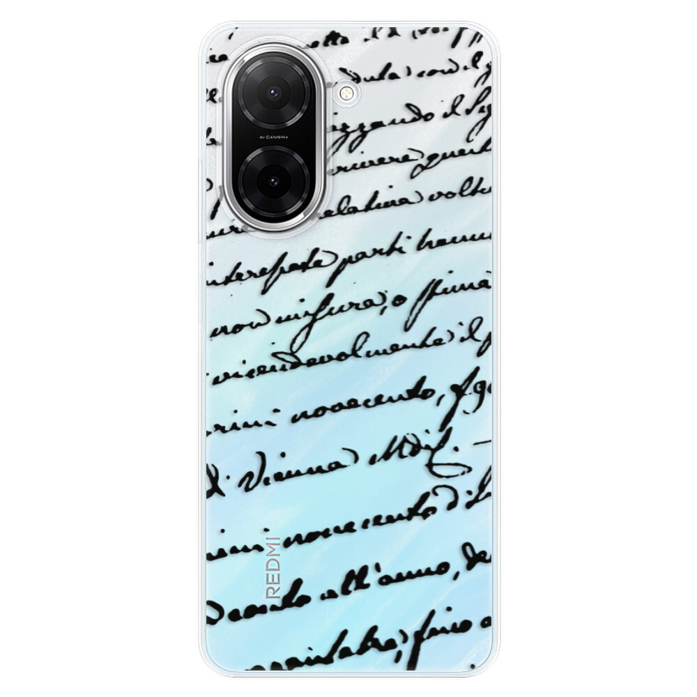 Odolné silikónové puzdro iSaprio - Handwriting 01 - black - Xiaomi Redmi A5