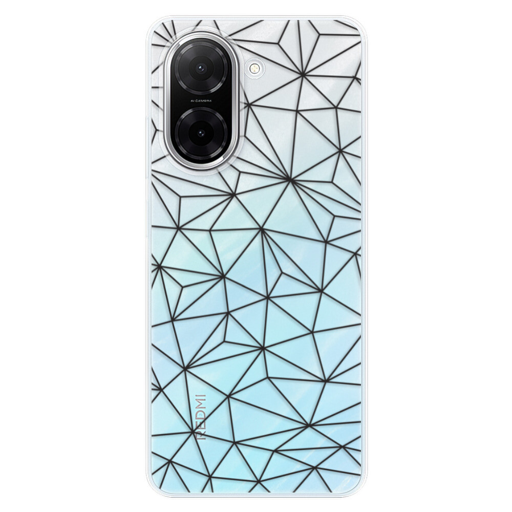 Odolné silikónové puzdro iSaprio - Abstract Triangles 03 - black - Xiaomi Redmi A5