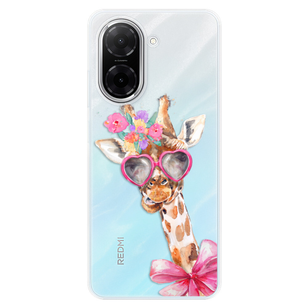 Odolné silikónové puzdro iSaprio - Lady Giraffe - Xiaomi Redmi A5