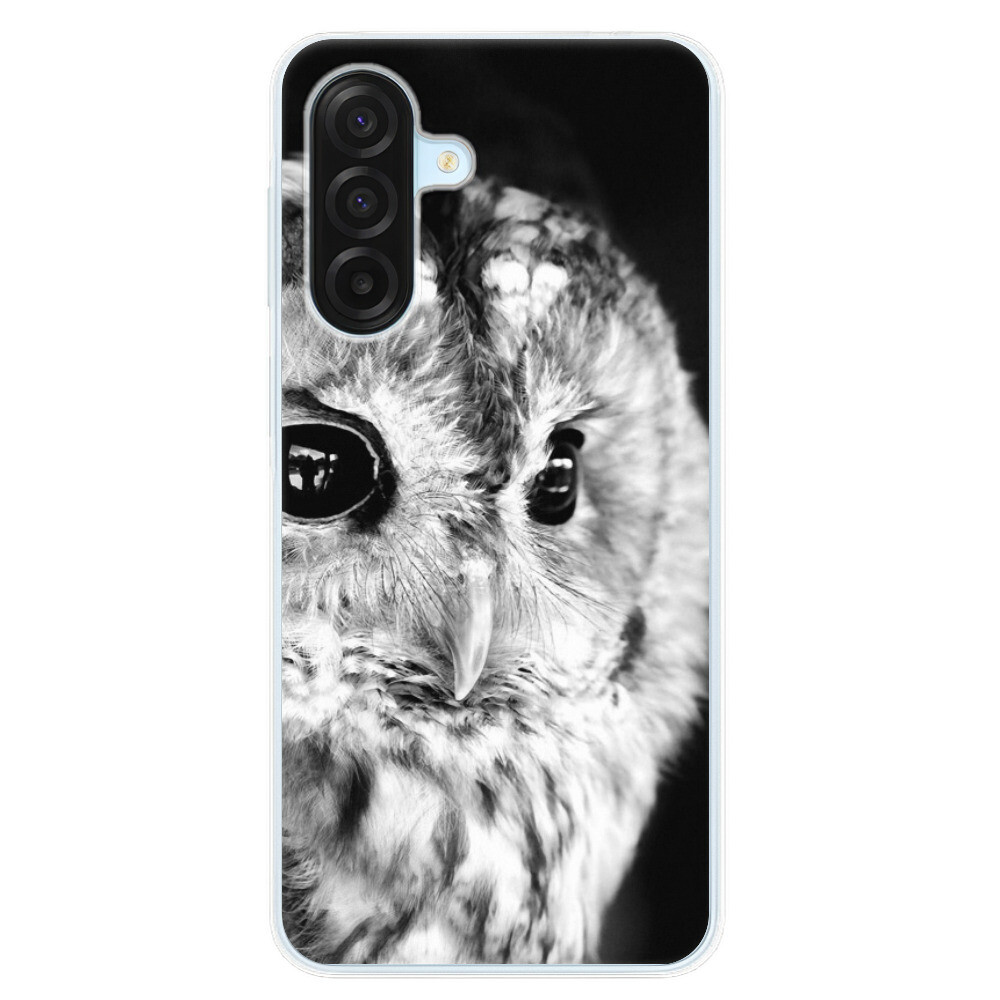 Odolné silikónové puzdro iSaprio - BW Owl - Samsung Galaxy A17 / A17 5G