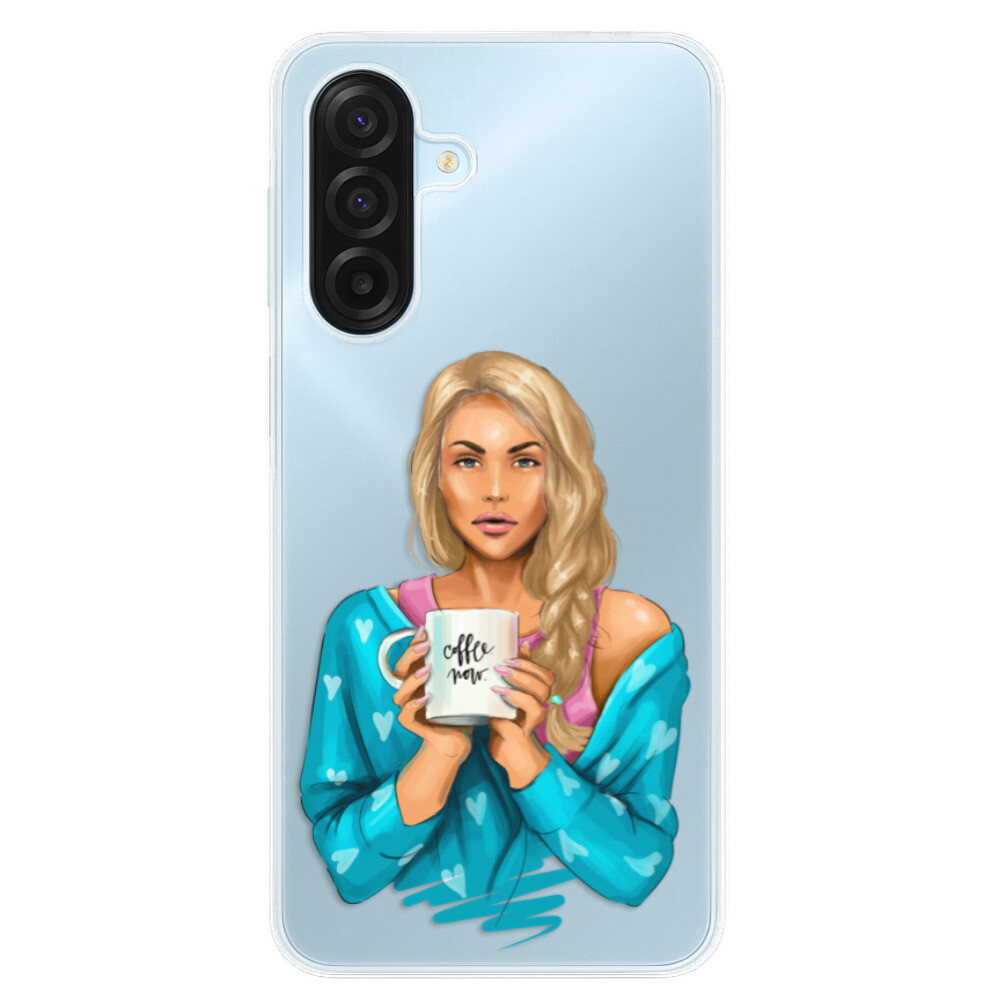 Odolné silikónové puzdro iSaprio - Coffe Now - Blond - Samsung Galaxy A17 / A17 5G