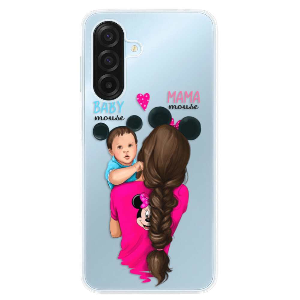 Odolné silikónové puzdro iSaprio - Mama Mouse Brunette and Boy - Samsung Galaxy A17 / A17 5G